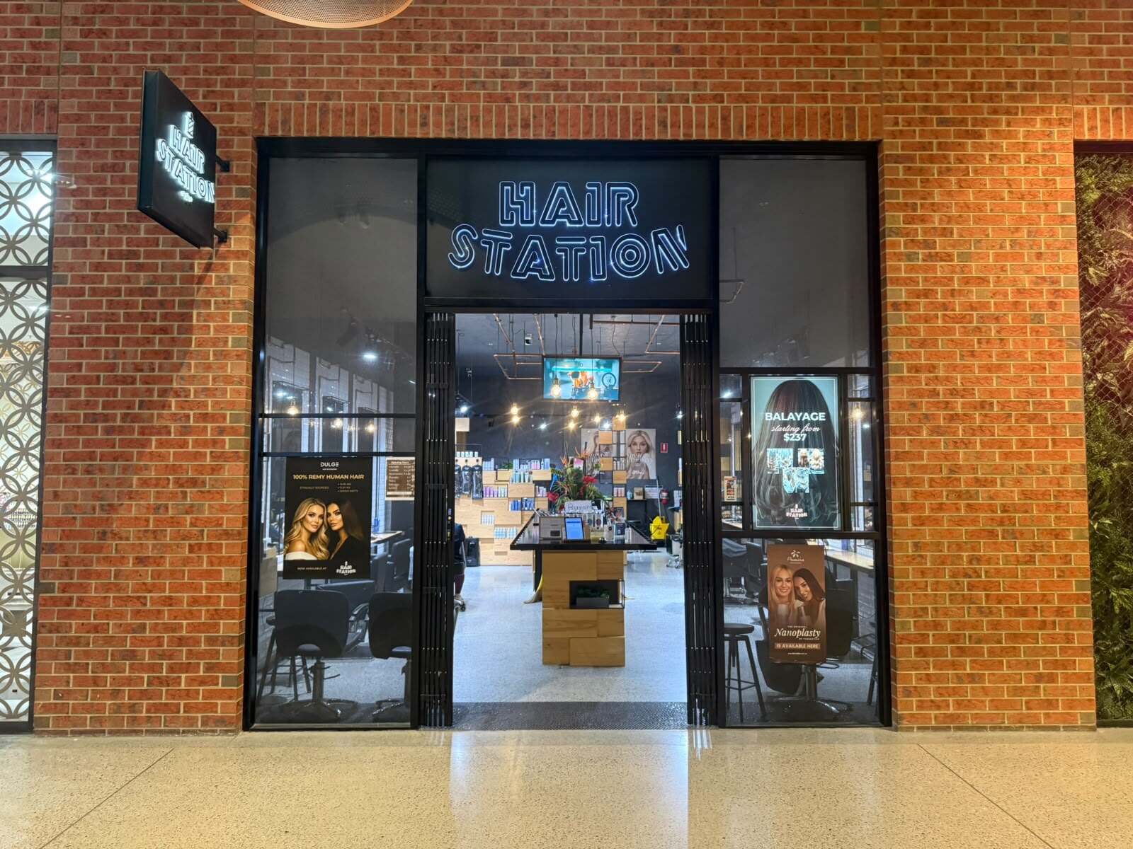 Hair Station shopfront at the shopping centre