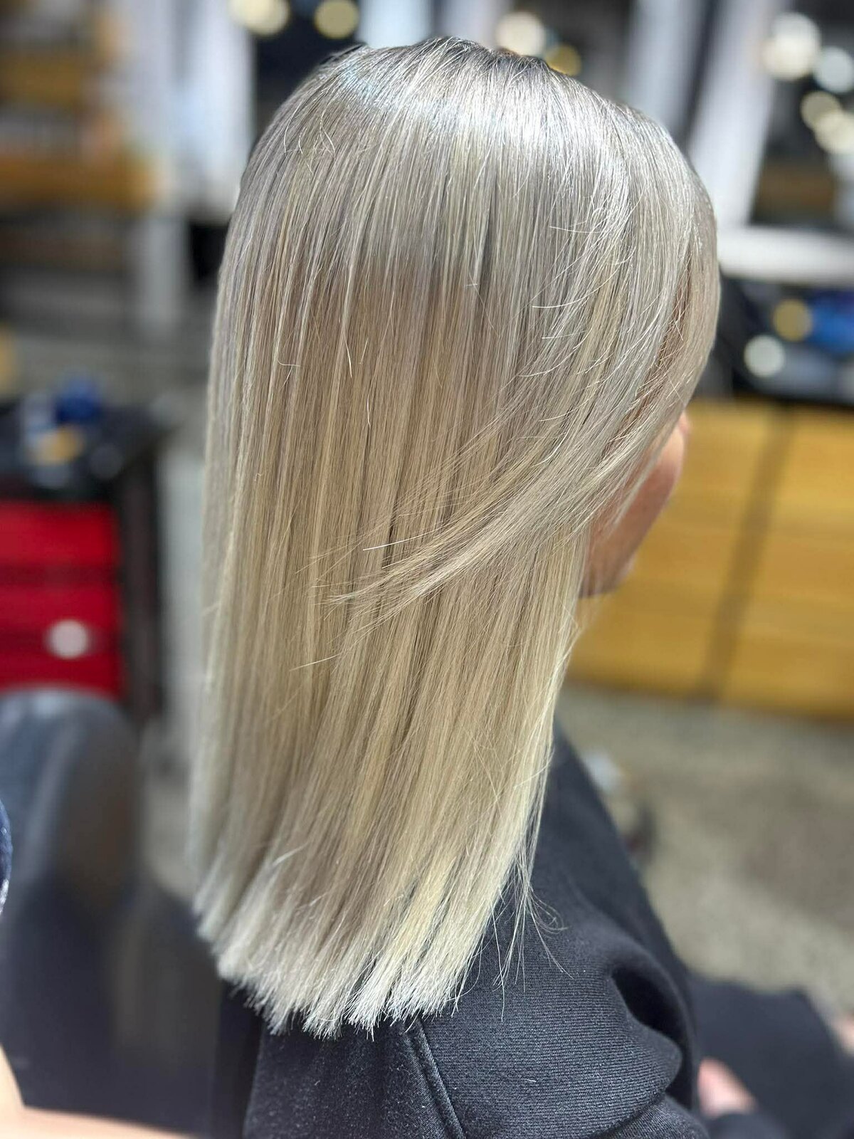 Silver blonde at Hair Station