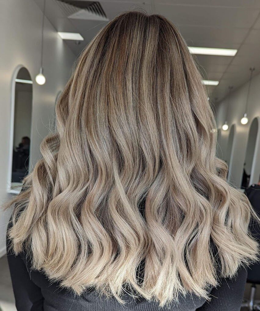 Balayage colour result at Sharda Hair
